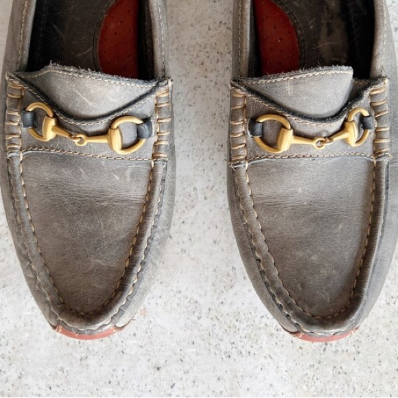 🩶 GUCCI Horsebit Driving Loafers Shoes size 7.5 - Picture 4 of 8